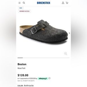 Birkenstock Boston BS clog wool 12 45 brand new